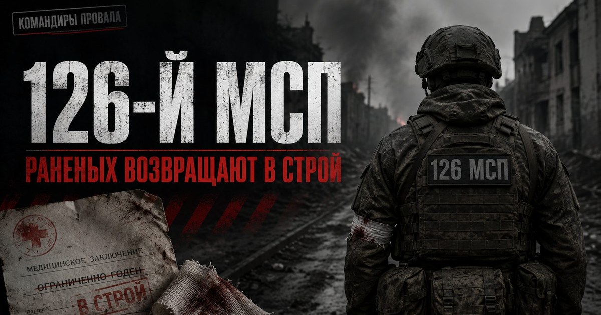 Иллюстрация к расследованию: 126-й мсп: раненых возвращают в строй