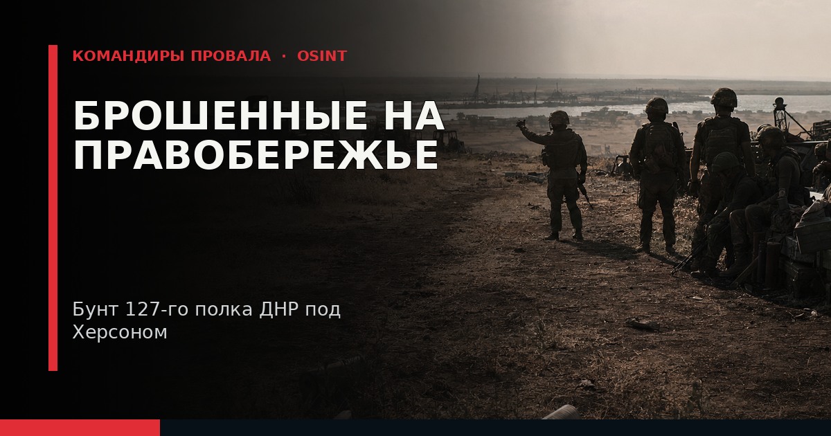 Иллюстрация к расследованию: Брошенные на правобережье: как 127-й полк ДНР под Херсоном поднял бунт из-за жажды и голода