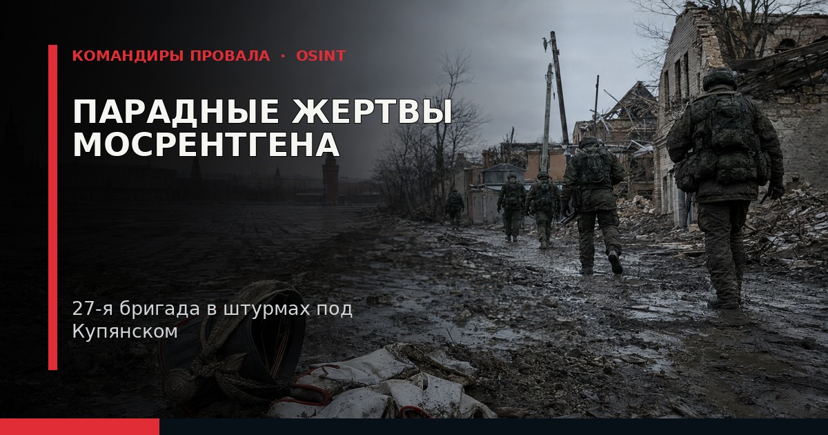Иллюстрация к расследованию: «Парадные жертвы Мосрентгена»: Как 27-я столичная бригада (в/ч 61899) сгорела в мясных штурмах под Купянском