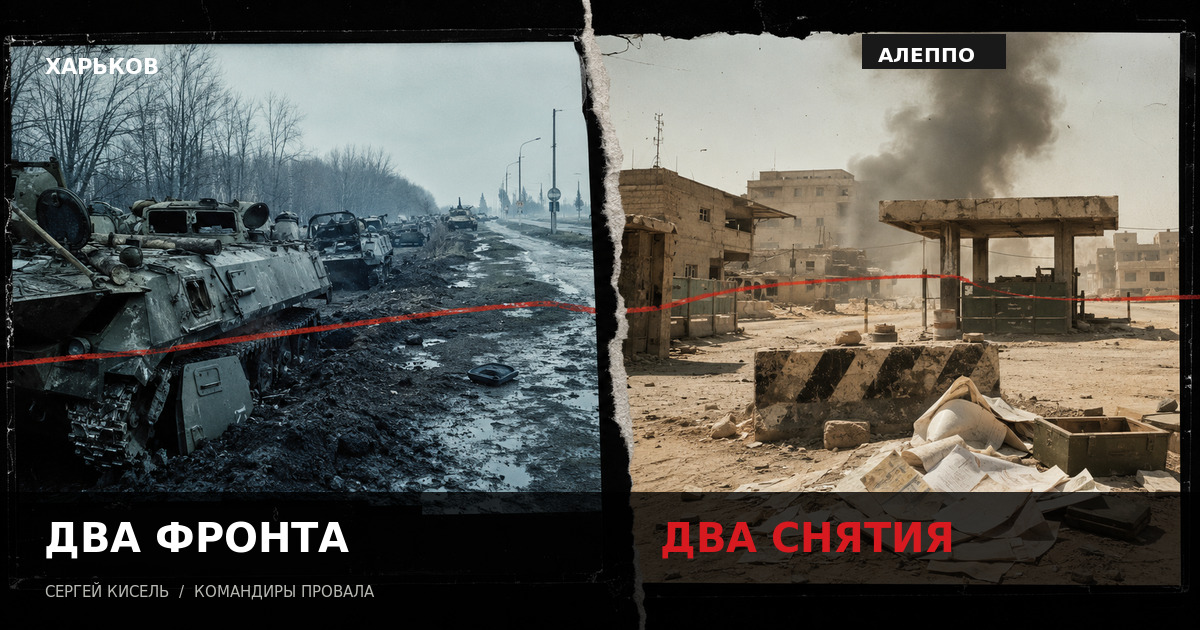 Иллюстрация к расследованию: Два фронта — две отставки: как генерал Сергей Кисель проиграл Харьков и Алеппо